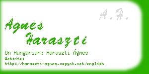 agnes haraszti business card
